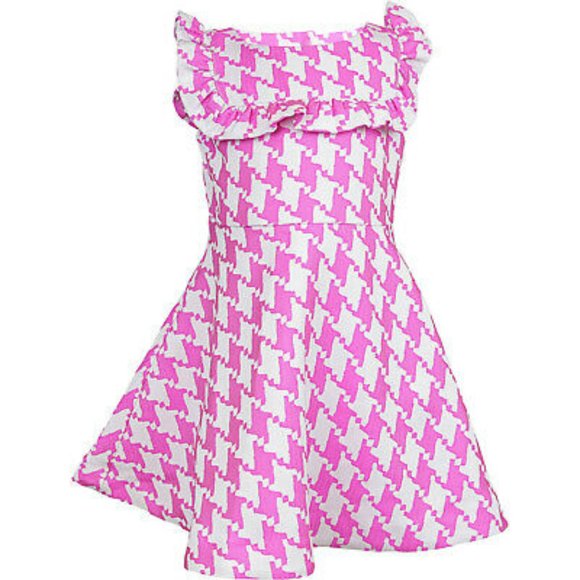 Janie and Jack Other - JANIE AND JACK Pink Houndstooth Dress | Sz 3 NWT